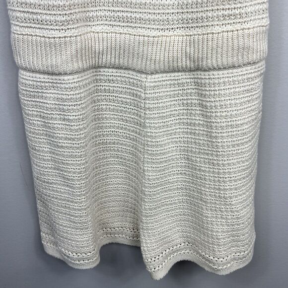 Universal Thread Beige Cotton Crochet Knit Sleeveless Romper Sz S NWT - Picture 12 of 14